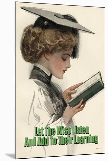 Let the Wise Listen and Add to Their Learning-null-Mounted Art Print