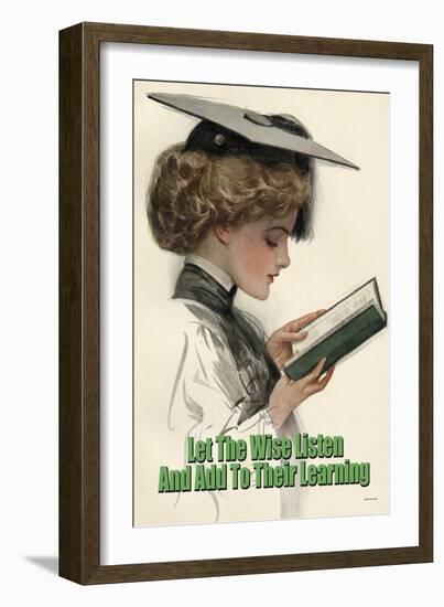Let the Wise Listen and Add to Their Learning-null-Framed Art Print
