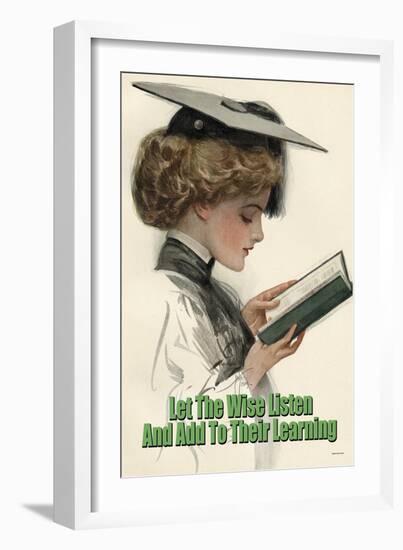 Let the Wise Listen and Add to Their Learning-null-Framed Art Print