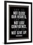 Let Us Not Give Up Pope Francis Quote Religious-null-Framed Art Print