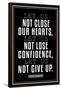 Let Us Not Give Up Pope Francis Quote-null-Framed Poster