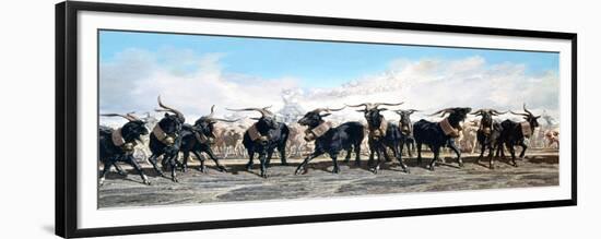 Let Us Take Out the Herd, 1853-Emile Charles Joseph Loubon-Framed Giclee Print