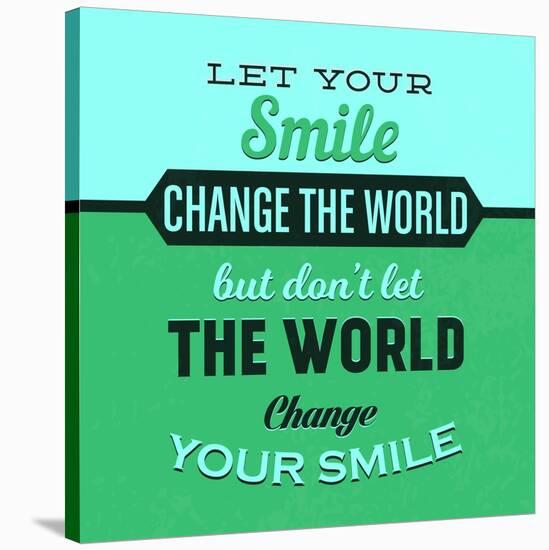Let Your Smile Change the World 1-Lorand Okos-Stretched Canvas