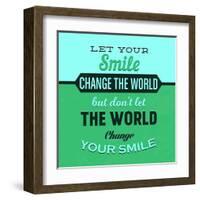 Let Your Smile Change the World 1-Lorand Okos-Framed Art Print