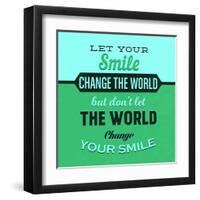 Let Your Smile Change the World 1-Lorand Okos-Framed Art Print