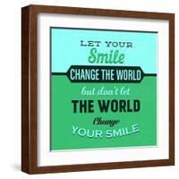 Let Your Smile Change the World 1-Lorand Okos-Framed Art Print