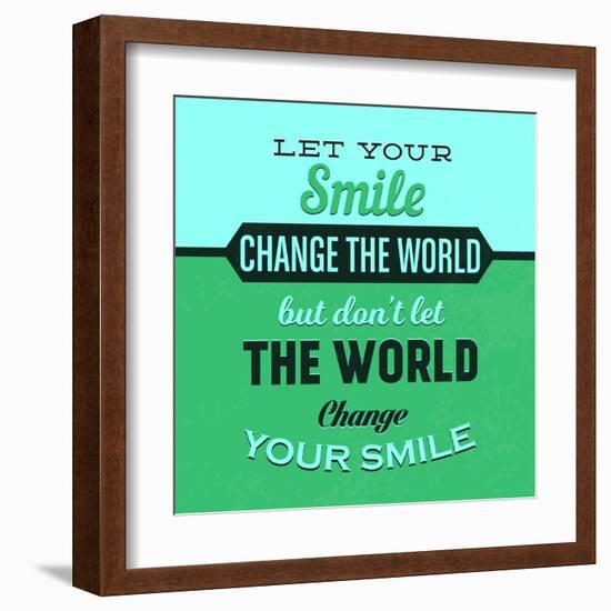 Let Your Smile Change the World 1-Lorand Okos-Framed Art Print