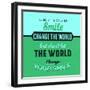 Let Your Smile Change the World 1-Lorand Okos-Framed Art Print