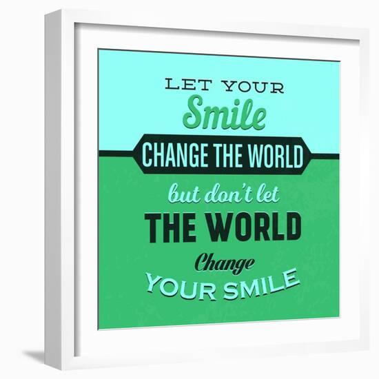 Let Your Smile Change the World 1-Lorand Okos-Framed Art Print