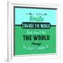 Let Your Smile Change the World 1-Lorand Okos-Framed Art Print