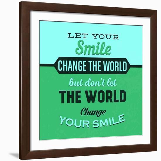 Let Your Smile Change the World 1-Lorand Okos-Framed Art Print