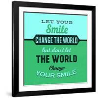 Let Your Smile Change the World 1-Lorand Okos-Framed Art Print