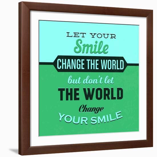 Let Your Smile Change the World 1-Lorand Okos-Framed Art Print