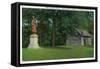 Letchworth State Park, New York - View of the Mary Jemison Statue, Indian Council House-Lantern Press-Framed Stretched Canvas