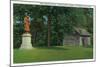 Letchworth State Park, New York - View of the Mary Jemison Statue, Indian Council House-Lantern Press-Mounted Art Print