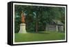 Letchworth State Park, New York - View of the Mary Jemison Statue, Indian Council House-Lantern Press-Framed Stretched Canvas