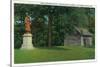 Letchworth State Park, New York - View of the Mary Jemison Statue, Indian Council House-Lantern Press-Stretched Canvas