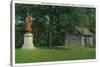 Letchworth State Park, New York - View of the Mary Jemison Statue, Indian Council House-Lantern Press-Stretched Canvas