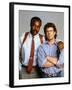 LETHAL WEAPON, 1987 directed by RICHARD DONNER Danny Glover and Mel Gibson (photo)-null-Framed Photo