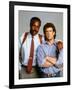 LETHAL WEAPON, 1987 directed by RICHARD DONNER Danny Glover and Mel Gibson (photo)-null-Framed Photo