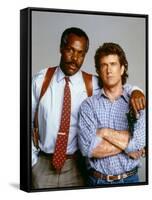 LETHAL WEAPON, 1987 directed by RICHARD DONNER Danny Glover and Mel Gibson (photo)-null-Framed Stretched Canvas