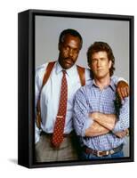 LETHAL WEAPON, 1987 directed by RICHARD DONNER Danny Glover and Mel Gibson (photo)-null-Framed Stretched Canvas