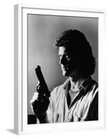 LETHAL WEAPON, 1987 directed by RICHARD DONNER Mel Gibson (b/w photo)-null-Framed Photo