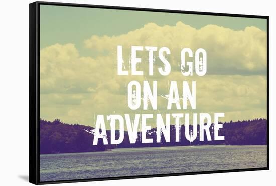 Lets Go on an Adventure-Vintage Skies-Framed Stretched Canvas