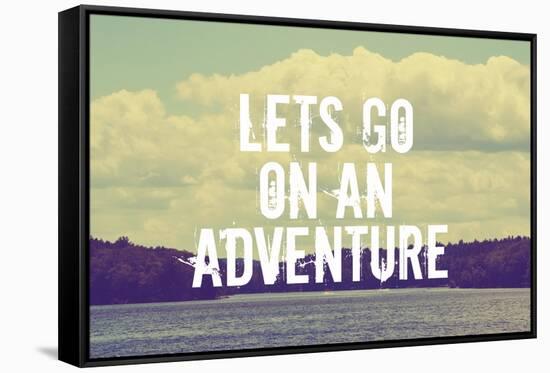 Lets Go on an Adventure-Vintage Skies-Framed Stretched Canvas