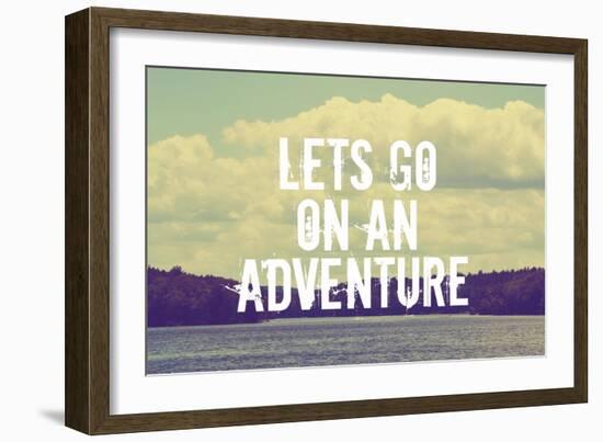 Lets Go on an Adventure-Vintage Skies-Framed Giclee Print