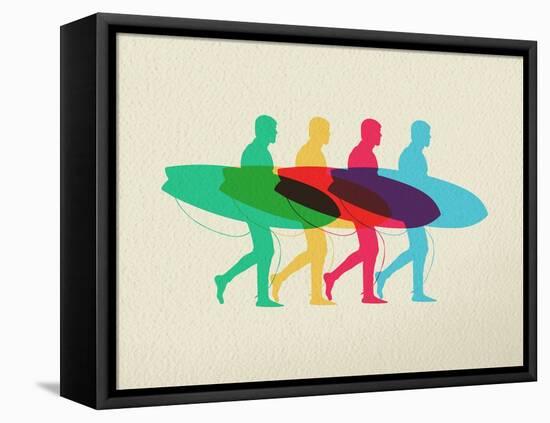 Lets Go Surfing - Summer Time Design-cienpies-Framed Stretched Canvas