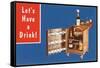 Lets Have a Drink, Portable Liquor Cabinet-null-Framed Stretched Canvas