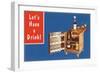 Lets Have a Drink, Portable Liquor Cabinet-null-Framed Art Print