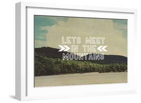 Lets Meet in the Mountains-Vintage Skies-Framed Giclee Print