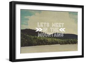 Lets Meet in the Mountains-Vintage Skies-Framed Premium Giclee Print