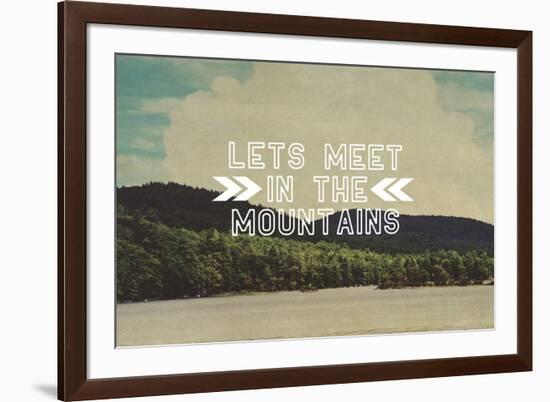 Lets Meet in the Mountains-Vintage Skies-Framed Giclee Print