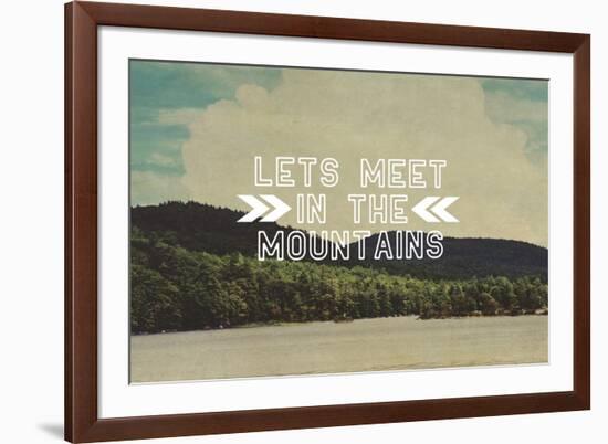 Lets Meet in the Mountains-Vintage Skies-Framed Giclee Print