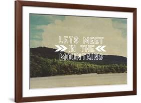 Lets Meet in the Mountains-Vintage Skies-Framed Giclee Print