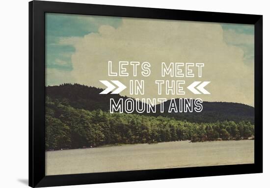 Lets Meet in the Mountains-Vintage Skies-Framed Giclee Print