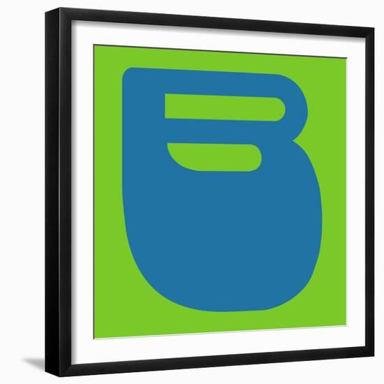 Letter B Blue-NaxArt-Framed Premium Giclee Print