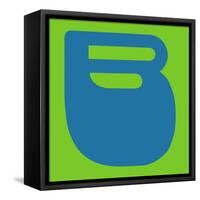 Letter B Blue-NaxArt-Framed Stretched Canvas