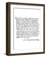 Letter by Michelangelo Buonarroti, 1545-Frederick George Netherclift-Framed Giclee Print