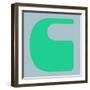 Letter C Green-NaxArt-Framed Art Print