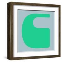 Letter C Green-NaxArt-Framed Art Print