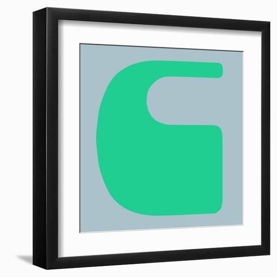 Letter C Green-NaxArt-Framed Art Print