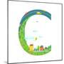 Letter C of the Latin Alphabet Funny Cartoon ABC for Children. for Children Boys and Girls with Cit-Popmarleo-Mounted Premium Giclee Print