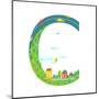 Letter C of the Latin Alphabet Funny Cartoon ABC for Children. for Children Boys and Girls with Cit-Popmarleo-Mounted Art Print