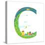 Letter C of the Latin Alphabet Funny Cartoon ABC for Children. for Children Boys and Girls with Cit-Popmarleo-Stretched Canvas