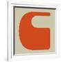 Letter C Orange-NaxArt-Framed Art Print