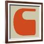 Letter C Orange-NaxArt-Framed Art Print